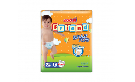 Tã quần Goo.n Friend size XL16 miếng (trẻ từ 12 - 20kg)
