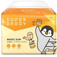 Tã quần Hàn Quốc Super Daddy Magic Slim size XL 26 miếng (11 - 16 kg)