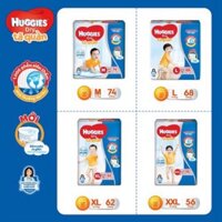 Tả quần huggies đệm mây co giãn đủ size M74/L68/XL62/XXL56