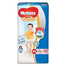 Tã Quần Huggies Dry Gói Đại XL48 (12-17kg) - Tặng 6 miếng tã quần (Bao bì tết 2017)