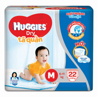 Tã Quần Huggies Dry Gói Trung M22 (22 Miếng)