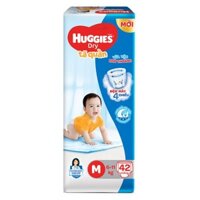 Tã quần Huggies Dry M42 + 6 miếng (bao bì mới)