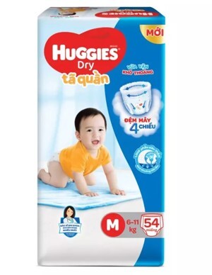 Tã quần Huggies Dry size M 54 miếng (cho bé 6 - 11kg)
