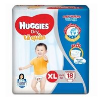 Tã quần Huggies Dry size XL 18 miếng