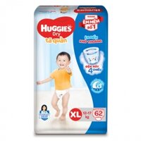 Tã quần Huggies Dry size XL 62 miếng (12-18kg)