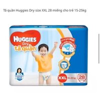 Tã quần Huggies Dry size XXL 28 miếng cho trẻ 15-25kg