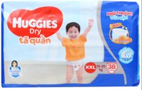 Tã quần Huggies Dry size XXL 38 miếng (cho bé 15 – 25kg)