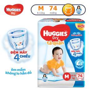 Tã quần Huggies Dry Super Jumbo size M - 74  miếng