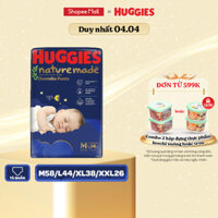Tã quần Huggies Naturemade ban đêm M58/L44/XL38/XXL26