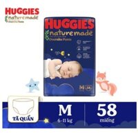 Tã quần Huggies Naturemade ban đêm M58/L44/XL38/XXL26