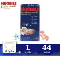 Tã quần Huggies Naturemade ban đêm M58/L44/XL38/XXL26 miếng