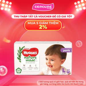 Tã quần Huggies Platinum Natural L 44 miếng (9 - 14kg)