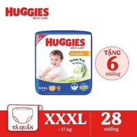 Tã quần Huggies S46, M42, L38, XL32, XXL28, XXXL22 mới