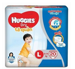 Tã quần Huggies size L 20 miếng (trẻ từ 9 - 14kg)
