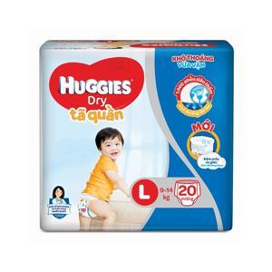 Tã quần Huggies size L 20 miếng (trẻ từ 9 - 14kg)