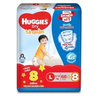Tã quần Huggies size L - 68 +8miếng (Cho bé 9 - 14kg) (Hàng Tặng 8 Miếng)