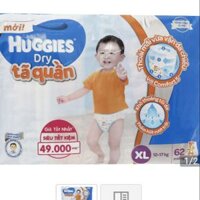 Tã quần Huggies size XL loại 62 miếng mẫu mới