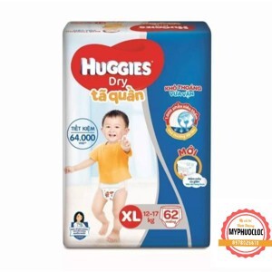 Tã quần Huggies size XL62 miếng (trẻ từ 12 - 17kg)