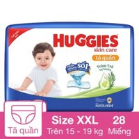 Tã quần Huggies Skincare size XXL 28 miếng (Từ 15 - 19 kg) - Giao bao bì ngẫu nhiên