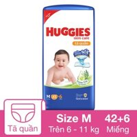 Tã quần Huggies Skincare size M 42 + 6 miếng (6 - 11 kg) - Giao bao bì cộng miếng ngẫu nhiên
