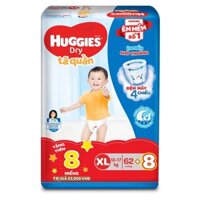 Tả Quần Huggies XL 62 Miếng Tặng 8 Miếng ( Bao Bì Mới)