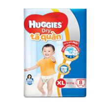 Tã quần Huggies size XL 8 miếng (trẻ từ 12 - 17kg)