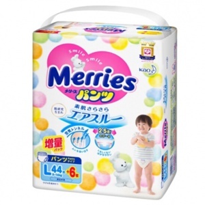 Tã quần Merries size L44 miếng (trẻ từ 9 - 14kg)