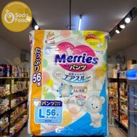 Tã quần Merries L56 Jumbo (9-14kg) NEW