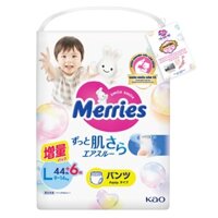 Tã quần Merries size L (44 + 6 miếng) (dành cho bé 9 - 14 kg) - Tặng 01 ống bón 3ml