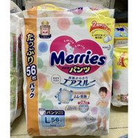 Tã quần Merries size L- 56 miếng (cho bé 9 - 14kg)