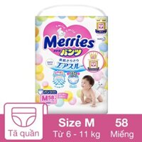 Tã quần Merries size M 58 miếng (6 - 11 kg)