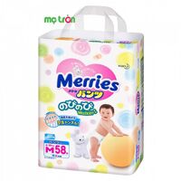 Tã quần Merries size M (58 miếng) chất liệu mềm mại