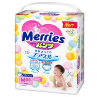 Tã quần Merries size M 58 miếng cho bé từ 6-11 kg