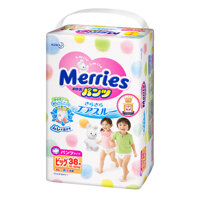 Tã quần Merries size XL 38 miếng cho bé từ 12 đến 22 kg