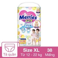 Tã quần Merries size XL 38 miếng (12 - 22 kg)