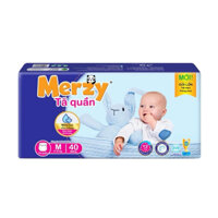 Tã quần Merzy Cao Cấp Gói Siêu Đại Siêu Thấm M40/L36/XL32/XXL28