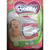 Tã Quần Mở Một Bên Bobby Size S-M 62 Miếng Cho Bé 6 đến 10 Kg - Tã Quần Sơ Sinh Bobby Mở Một Bên Size S-M - Hsd Luôn Mới