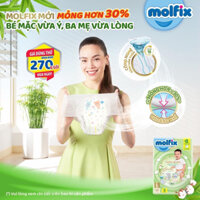 Tã quần Molfix  M76 +8, L68+8,Xl 62+8 thiên nhiên thấm hút cực tốt, dùng thử giá ưu đãi