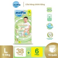 Tã quần Molfix size L(38+6) cho bé từ 9-13kg