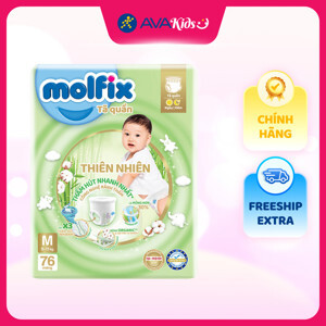 Tã quần Molfix thiên nhiên size M 76 miếng (cho bé 6 - 11kg)