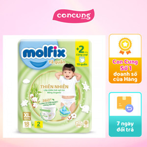Tã quần Molfix thiên nhiên size XL 18 miếng (cho bé 12 - 17kg)