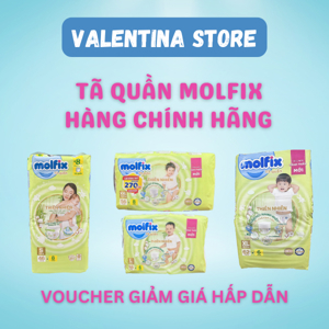 Tã quần Molfix thiên nhiên size S 46 miếng (cho bé 4 - 8kg)
