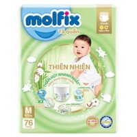 Tã quần Molfix thiên nhiên size M 76 miếng (6 - 11 kg)