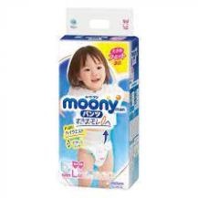 Tã quần Moony cho bé gái size L 44 miếng (trẻ từ 9 - 14kg)