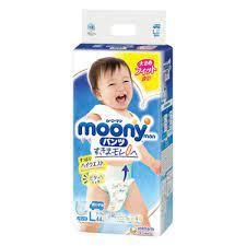 Tã quần cho bé trai Moony size L 44 miếng (trẻ từ 9 - 14kg)
