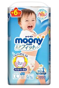 Tã quần Moony L44 Boy từ 9kg - 14kg (Nhật Bản)
