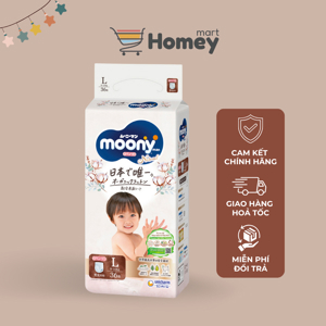 Tã quần Moony Natural L36 - 36 miếng (cho bé từ 9-14kg)