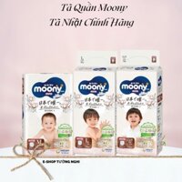 Tã Quần Moony Natural nội địa chính hãng ( Moony trắng ) bĩm quần đủ size M48/L36/XL32 - Eshop Tường Nghi