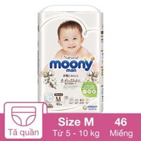 Tã quần Moony Natural size M 46 miếng (5 - 10 kg)