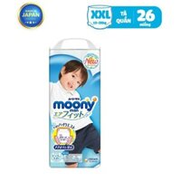 Tã quần moony XXL (26 miếng) bé trai từ 15 - 28kg